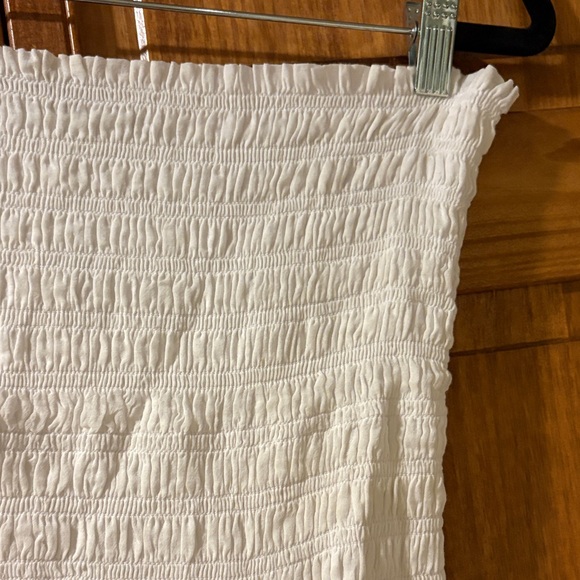 Free People White Asymmetrical Strapless top - Picture 4 of 6